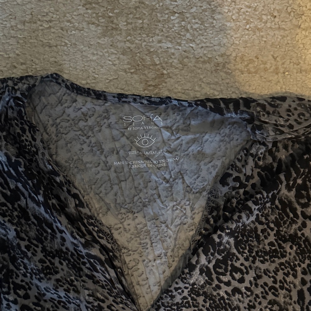 Sofia by Sofia Vergara Black Leopard Jumpsuit NWT - image 3